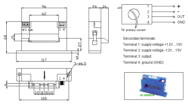 Open-loop Hall current sensor CHK-200Y3